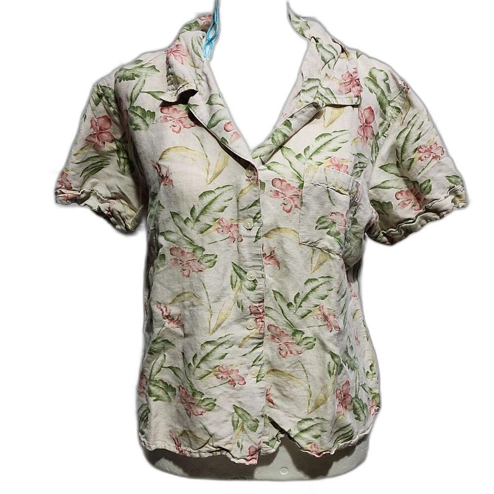 Vtg Fashion Bug linen shirt